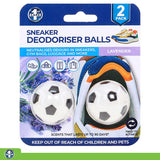 Shoe Deodorising Balls 2pc - Lavender Scented, Soccer Ball Design