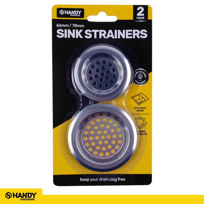 1pack Plumbing & Kitchen Accessories Sink Strainer Set 2pc (66mm & 78mm Diameter)