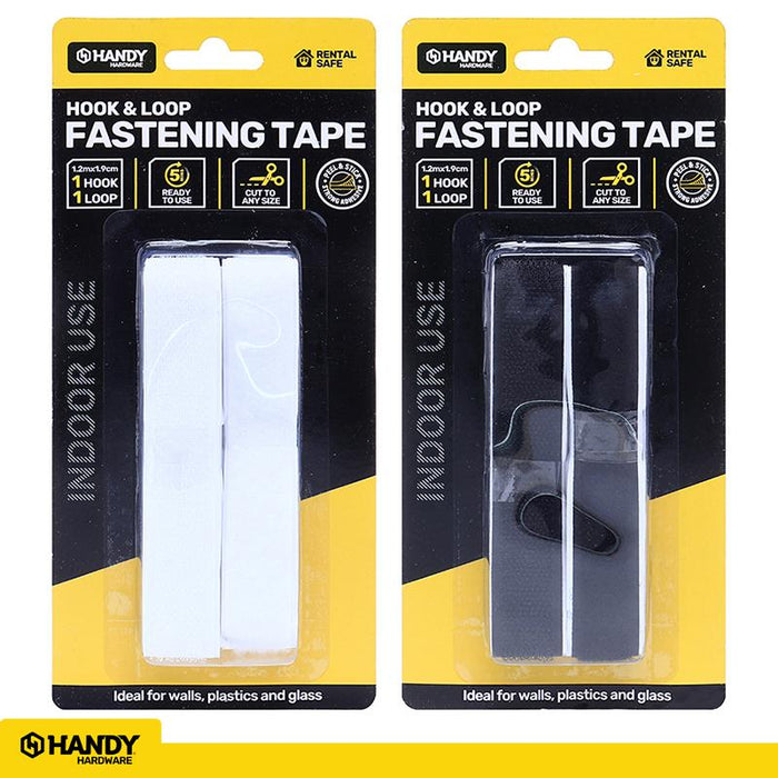 1pack Adhesive Tape Hook & Loop 1.2m X 19mm 2pcs