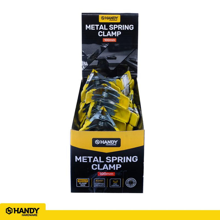 Clamp Metal Spring with PVC Coated Handles and Jaw 100mm (Jaw Opening 40mm)