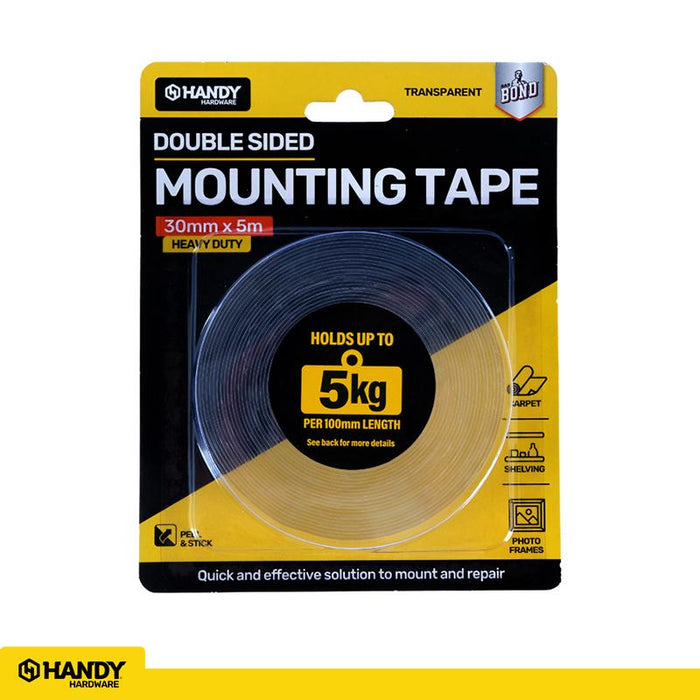Tape Double Sided Clear Tape Heavy Duty 30mm x 5m