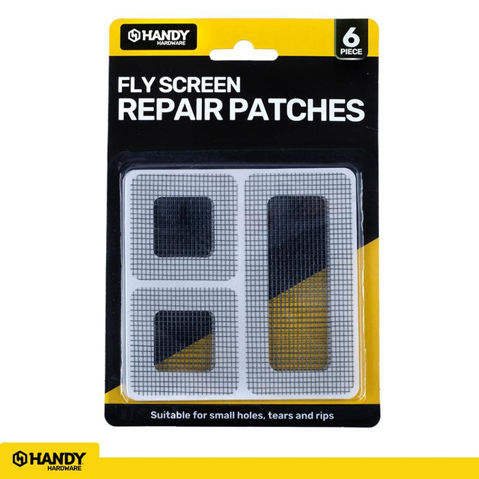 Insect Screen Adhesive Repair Sheets 6pc Black (2pc 10cm x 5cm, 4pc 5cm X 5cm)