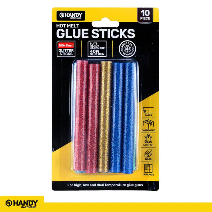 1pack Glue Gun Hot Melt Glitter Glue Sticks 100mm x 11mm 10pcs (Suitable with 40W Glue Gun)