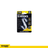 S Hook Stainless Steel XXS 50mm x 20mm x 3mm 6pk