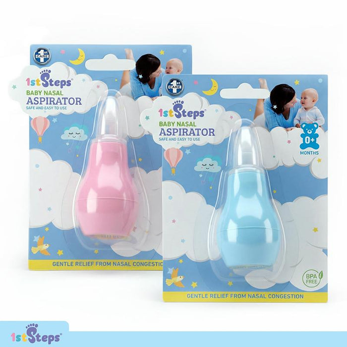 1pc Nasal Aspirator With Lid 1pk 3.5cm x 8.5cm 0mths+ Blue & Pink