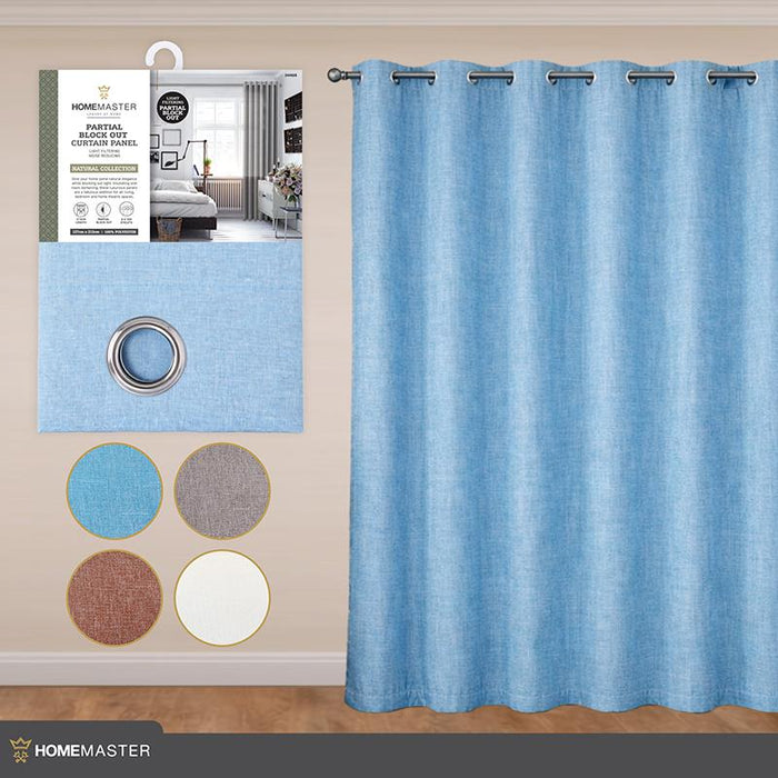 Curtain Partial Block Out 4 Assorted Colours 137cm x 213cm