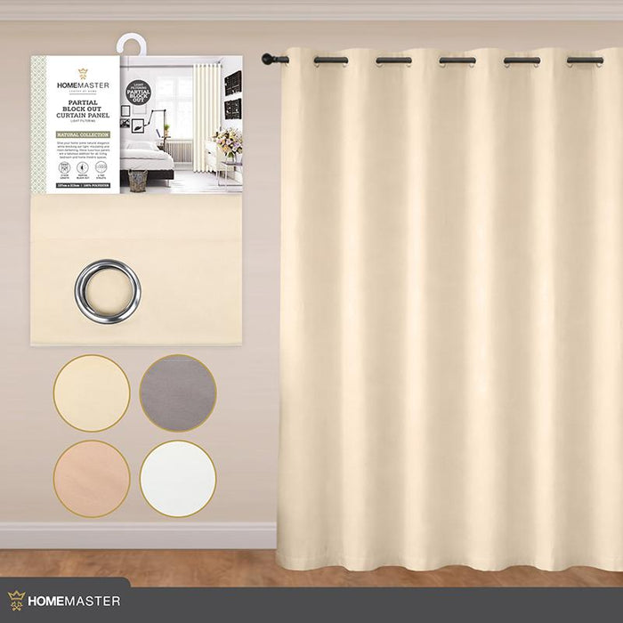 Curtain Partial Block Out 4 Assorted Colours 137cm x 213cm