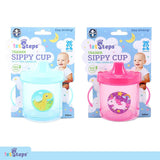 1pc Trainer Sippy Cup With Handles 245ml 4mths+ Pink & Blue BPA Free