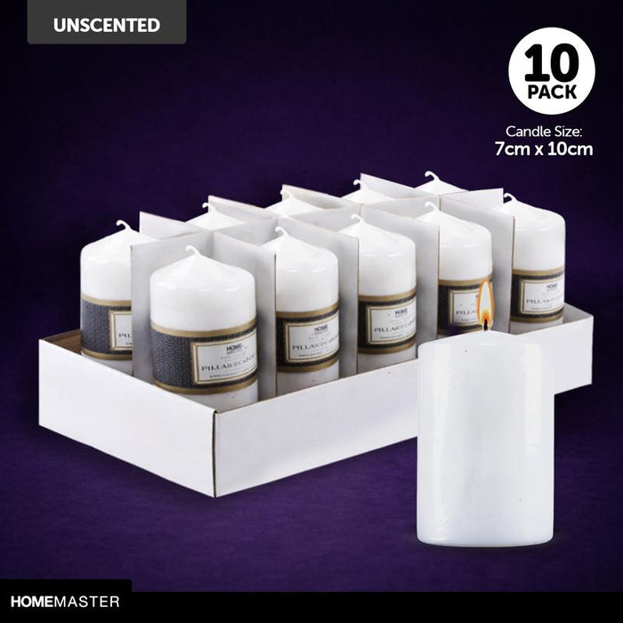 1pack Candle Unscented Pillar 7cm x 10cm