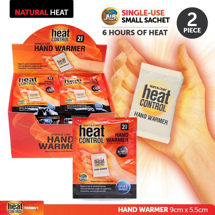 Hand & Body Warmer Single-Use 2pk 9cm x 5cm Up to 6hrs