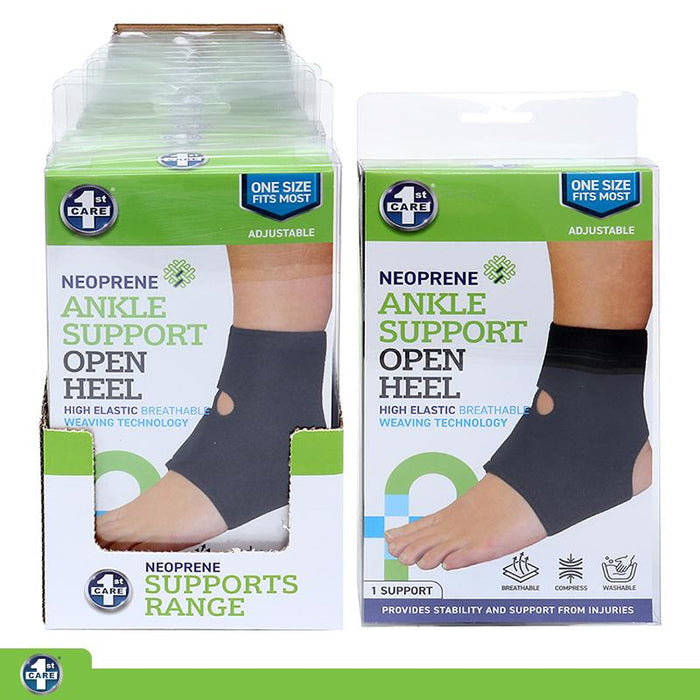 Support Premium Ankle Wrap & Strap (Adjustable) - Neoprene