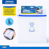 Laundry Delicates Wash Bag with Zipper Premium Double Padded - Large 35cm x 40cm - White