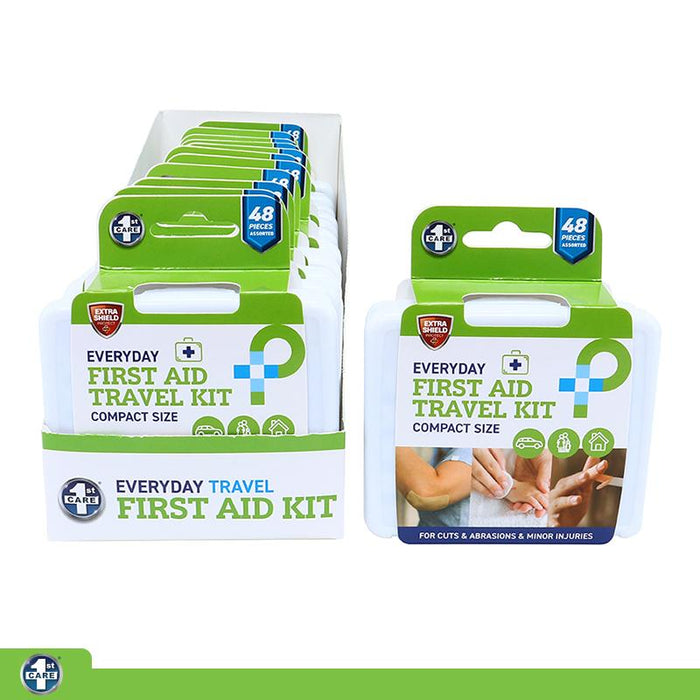 First Aid Kit Essentials 48pc Assorted with Bonus Storage Case