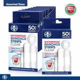 1pc Bandage Strips Waterproof Clear Assorted Sizes 50pk - Plastic (PE)