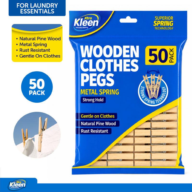 1pack Pegs 50pcs - Pine Wood