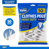 1pack Pegs 50pcs Heavy Duty Premium - Plastic - White