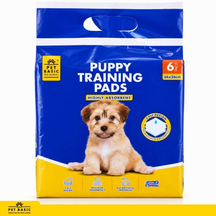 Absorbent Dog Training Pads Large 56cm x 56cm 6pk