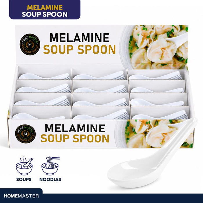 1pc Melamine Soup Spoon - White