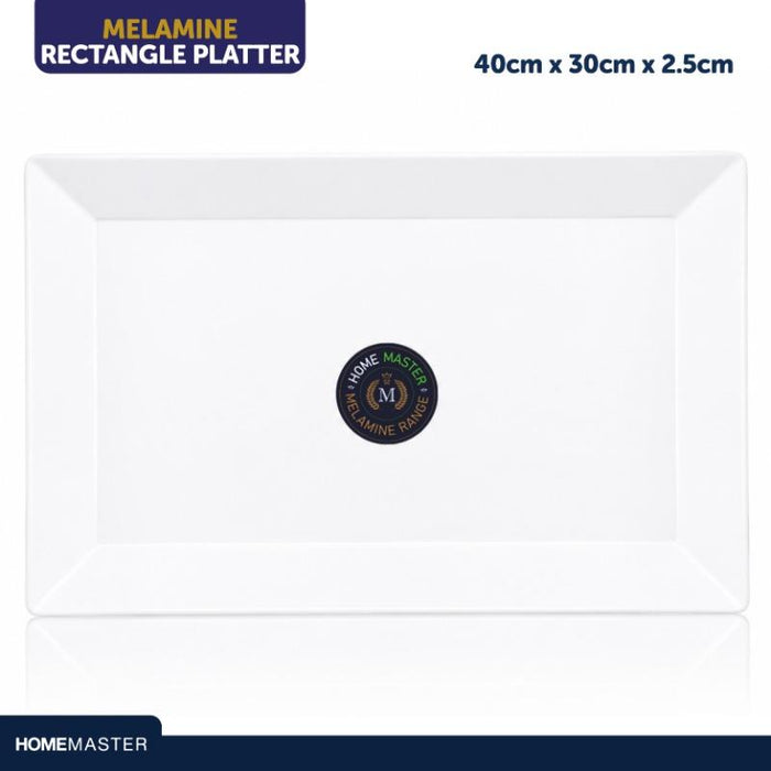 1pc Melamine Platter Tray Rectangular 40cm x 30cm x 2.5cm - White