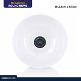 1pc Melamine Bowl Round Ø12.5cm x 6.5cm(h) - White