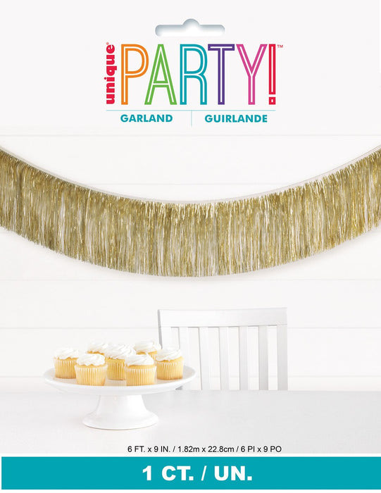 1pc Gold Foil Fringe Garland 1.82m