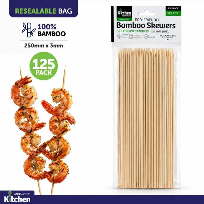 1pack Bamboo Skewers 25cm x 3mm - 125pcs