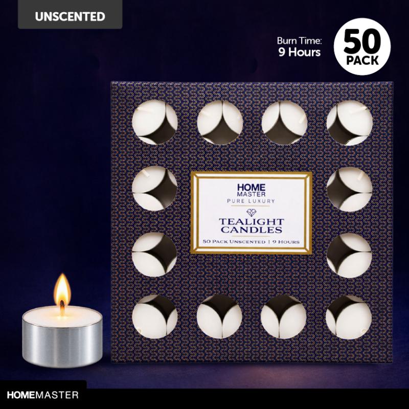 1pack Candle Unscented Tealight 9 Hour 50pcs