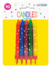 34050 - 10 Printed Star Candles
