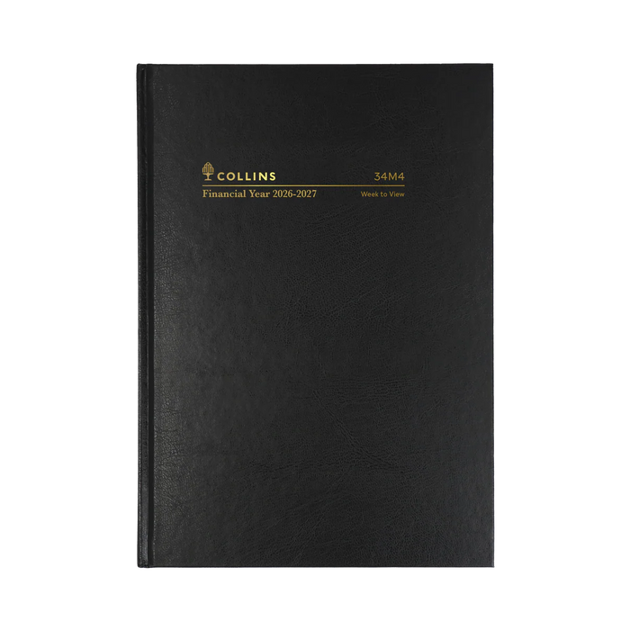 2026 - 2027 Financial Year Diary/Planner - 12 Month A4 Week to View Diary - Hard Cover - Collins M Series Range