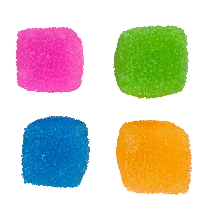 1pc Squishy Squeeze - Slow Rise Spiky Cube - 5cm - Assorted Colours