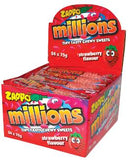 1 Pack Zappo Millions Tiny Strawberry Chews 75g