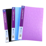 1 Clear Book PP Cover A3 20 Pockets Asstd Cols Emb Pattern