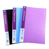 1 Clear Book PP Cover A3 20 Pockets Asstd Cols Emb Pattern