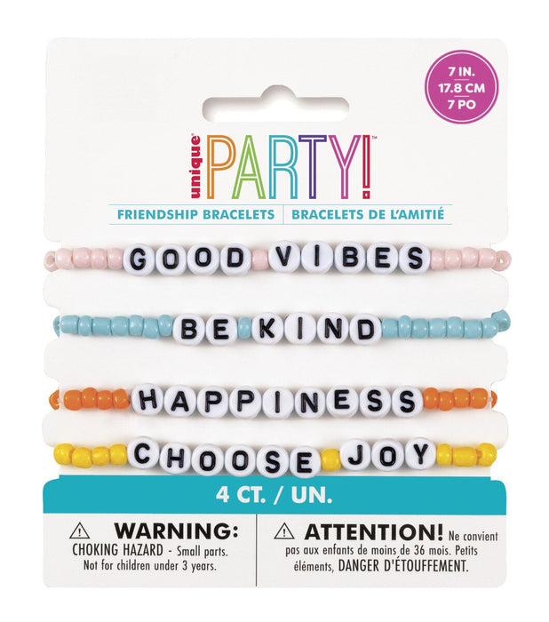 1pack with 4 Friendship Bracelets - Assorted