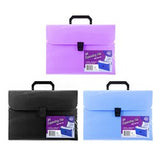 1pc File Case Expanding PP A4 13 Pockets w Handle Assorted Colors
