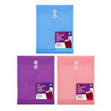 1pc Document Wallet PP w String Closure A4 Asstd Cols