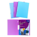 1 Document File PP A4 w Swing Clamp Assorted Colors