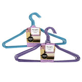 1pack Hanger Adult Coated Wire Pk 10 37cm Blue or Purple