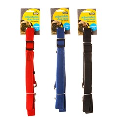 1pc Lead Dog Adjustable 1.2-2m x 2.5cm Cushion Grip 3 Assorted Colors