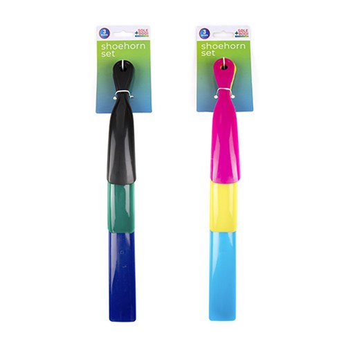 1pack FT Shoe Horn 3 Sizes Asstd Cols