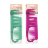1pack Comb Set Wide Tooth Detangling and Shower Comb Pk2 Assorted Colors