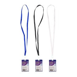 1pc Card Holder ID Hard Vertical w Lanyard 3 Assorted Colors