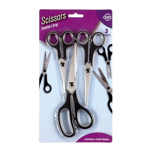 1pack Scissors Rubber Grip 3pcs 140mm 175mm 215mm