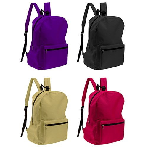 1pc Travel Backpack 4 Assorted Colors 42x30x16cm