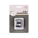 Sharpener Cosmetic w Lid Dual Size Pk1 Black