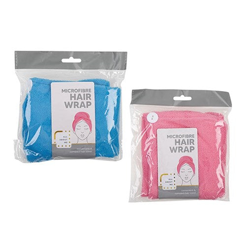 1pc Hair Wrap Microfibre 2 Assorted Colors