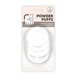 Powder Puff Round White Pk4