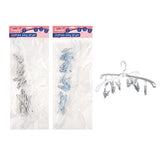 1pc Hanger Clothes Airer Plastic 12 Pegs 2 Assorted Colors