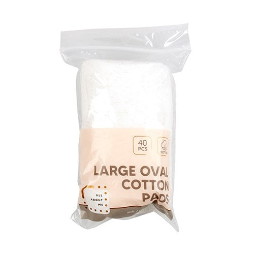 1pack Cotton Pads Large Oval Embossed Pcs40