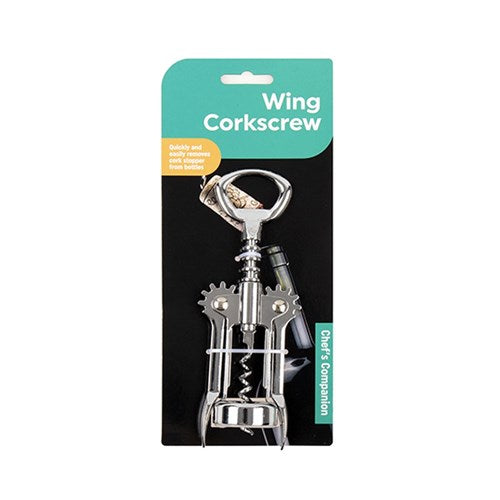 1pack Wing Style Stainless Steel Corkscrew 16.5cm